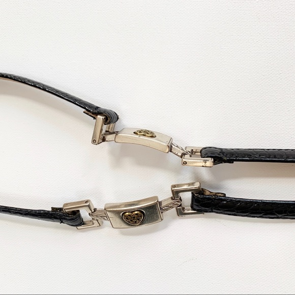 Brighton vintage black leather silver belt - Picture 7 of 12